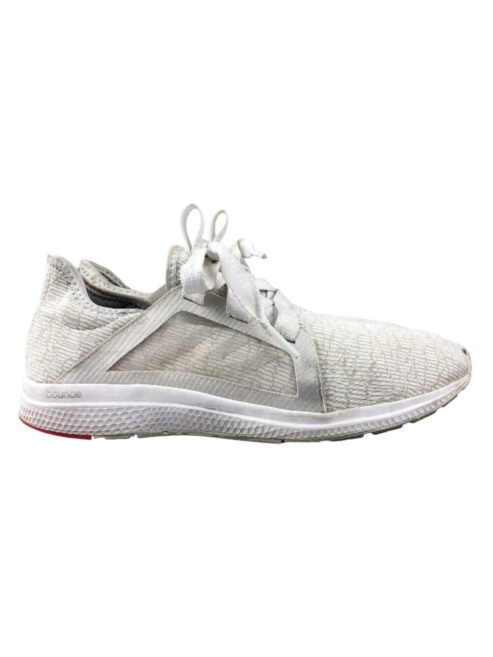 Adidas Womens Size 9.5 Edge Lux White Grey Breathable Knit Sneakers Shoes AQ3471